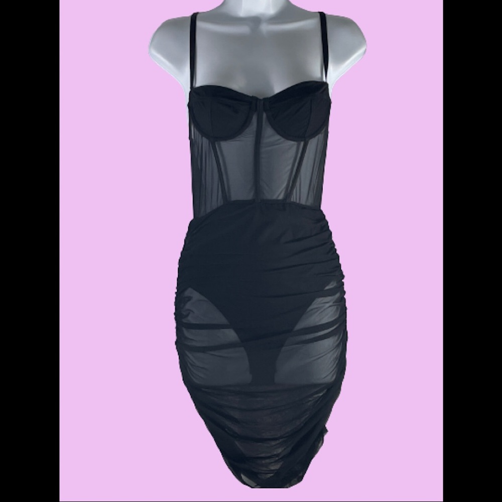 Black Mesh Dress